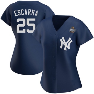 Authentic J.C. Escarra Women's New York Yankees Alternate Team 2024 World Series Jersey - Navy