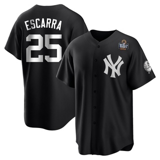 Replica J.C. Escarra Men's New York Yankees 2024 World Series Jersey - Black/White