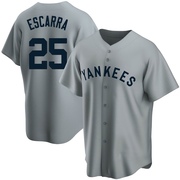 Replica J.C. Escarra Men's New York Yankees Road Cooperstown Collection Jersey - Gray