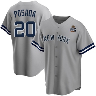 Replica Jorge Posada Men's New York Yankees Road Name 2024 World Series Jersey - Gray